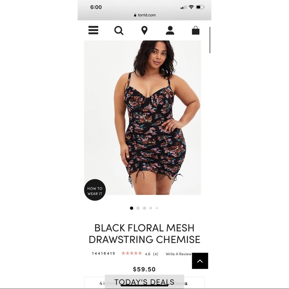 Torrid mesh chemise/dress